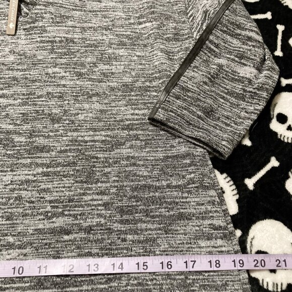 PAPA Heathered charcoal light grey cowl turtleneck top NWT MEDIUM LARGE sweater - Picture 9 of 14